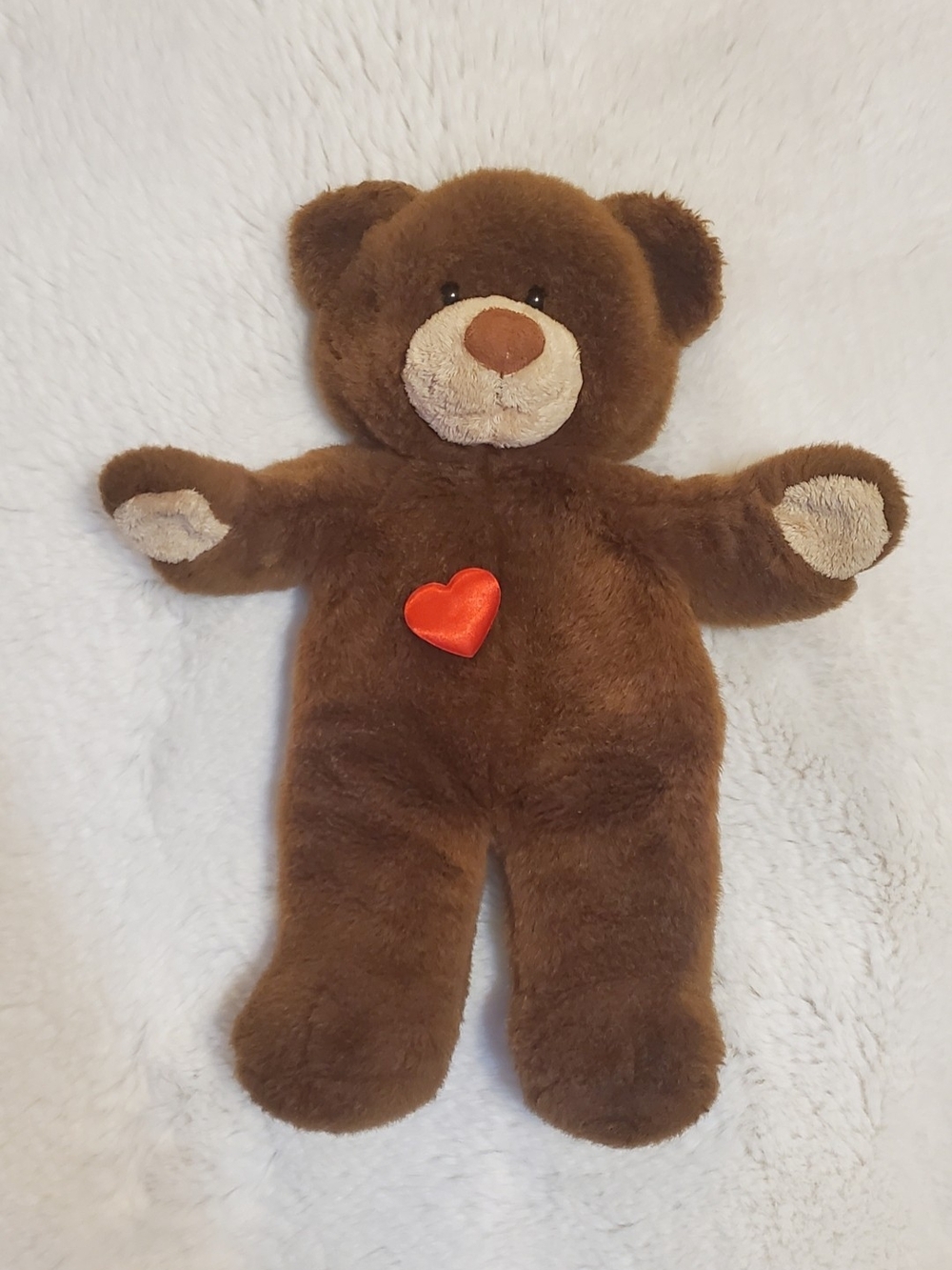 Build A Bear Workshop Vintage Brown Plush Teddy Bear Skin with Red Heart